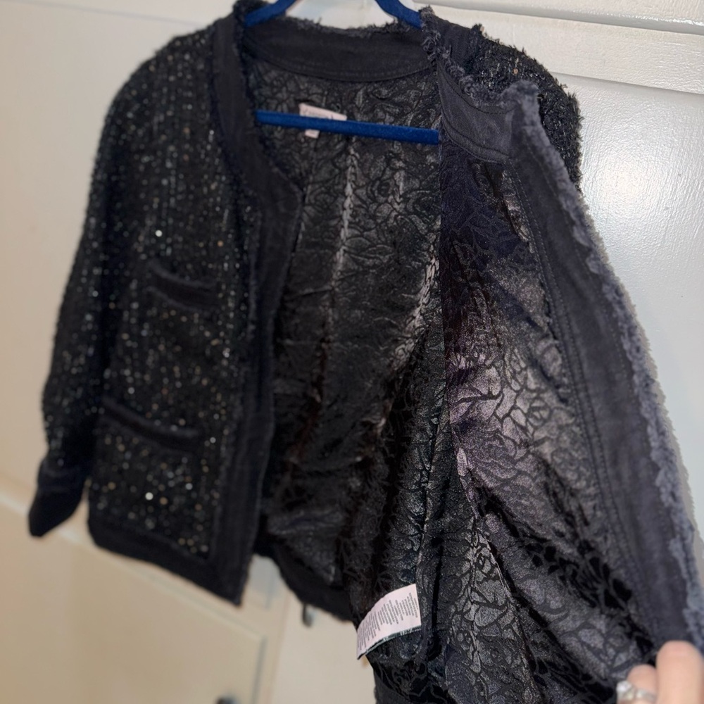Nanette Lepore Black Tweed Blazer - Picture 15 of 15
